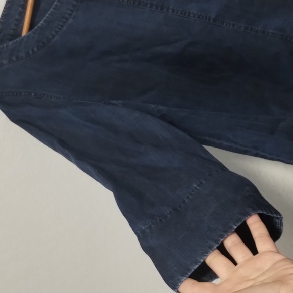 Soft Sorroundings Chambray Georgica Blouse - Picture 7 of 9